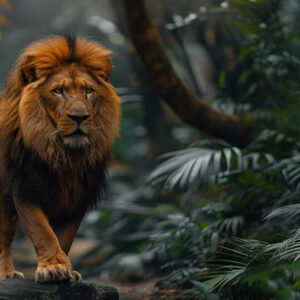keberanian singa